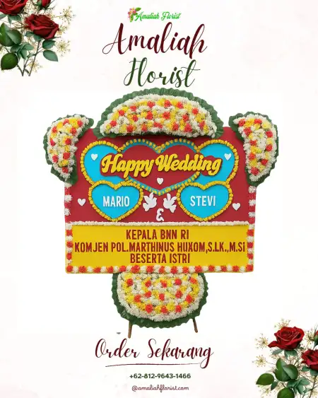 Papan Bunga Pernikahan Jepon